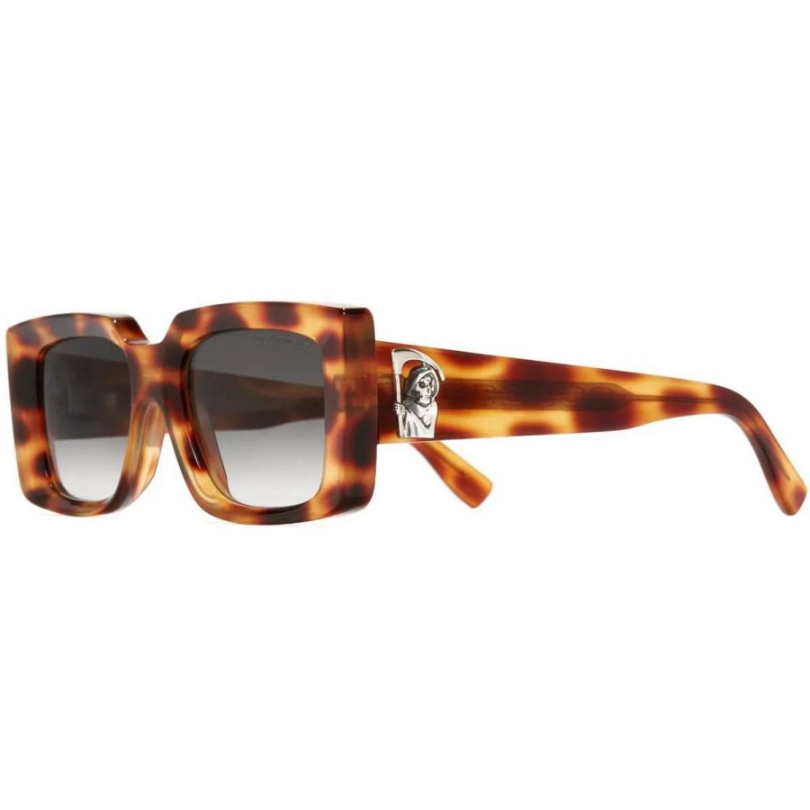 Sunglasses * | The Great Frog "Mini Reaper" Square Sunglasses-Leopard Havana