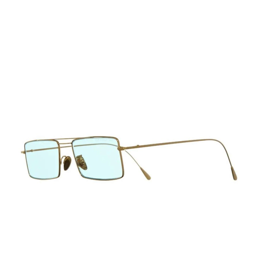 Sunglasses * | 1308 Gold Plated Rectangle Sunglasses