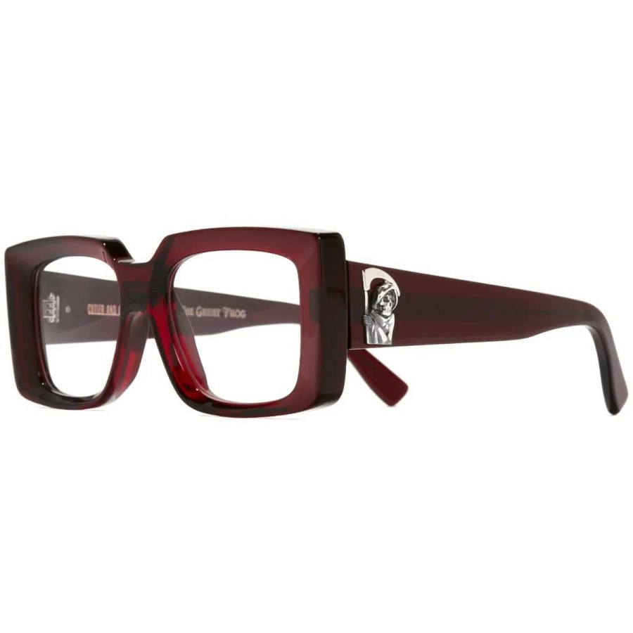 Opticals * | The Great Frog "Mini Reaper" Square Glasses-Bordeaux